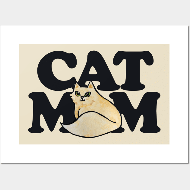 Cat Mom tee shirts cat lovers tshirt Wall Art by bubbsnugg